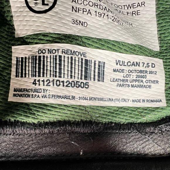 Cosmas Vulcan 14” Leather/Kermel Structural Bunker Boot Women’s Size 7.5 New NWT - Picture 12 of 16